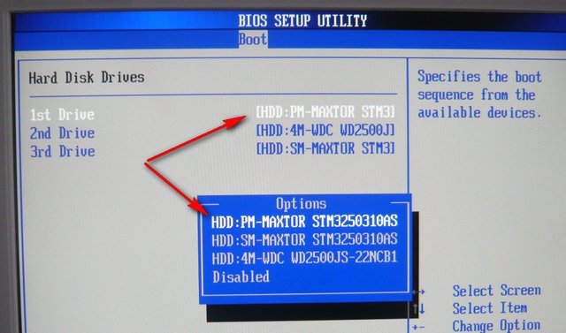 Что такое hard drive в биосе