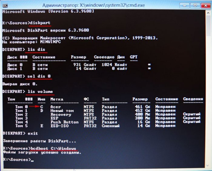 Efi microsoft boot bcd 0xc000000d windows 7 как исправить