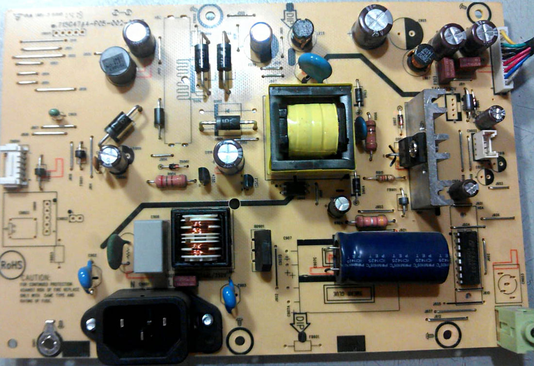 После замены блока питания рябит монитор