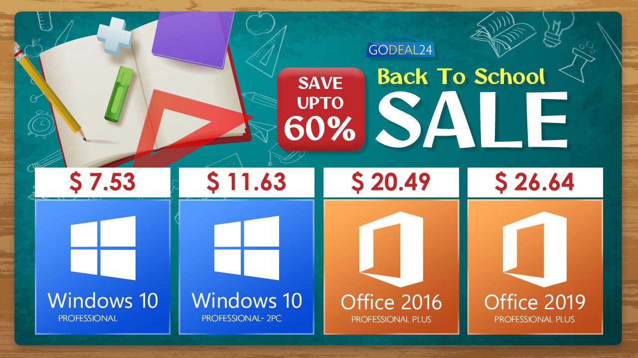 Школьная распродажа на Godeal24: ключи к Windows 10 Pro за $7 с копейками
