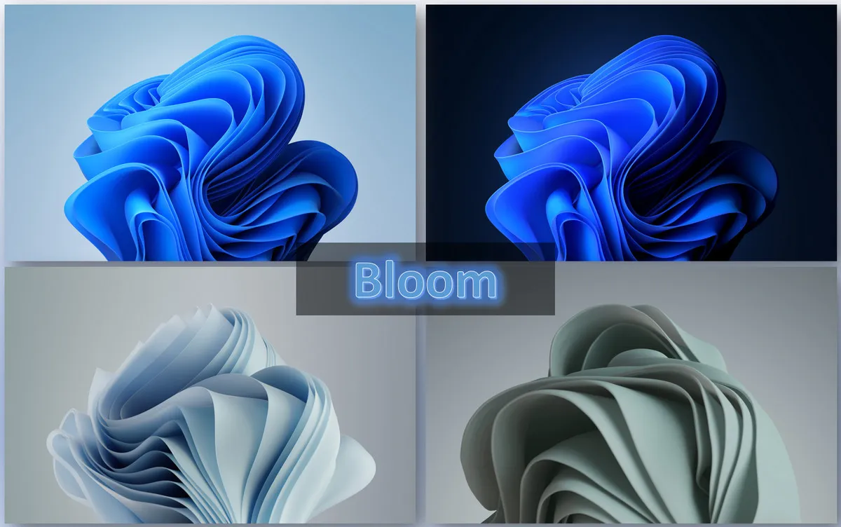 Динамичный цветок Bloom как символ Windows 11