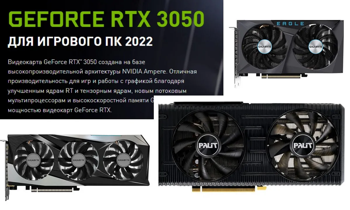 Nvidia GeForce RTX 3050 – лучшая начальная игровая видеокарта для Full HD