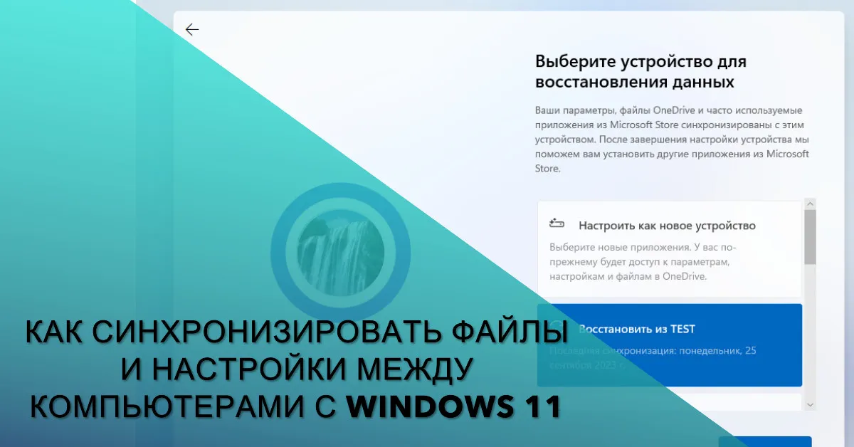 Как синхронизировать файлы и настройки между компьютерами с Windows 11