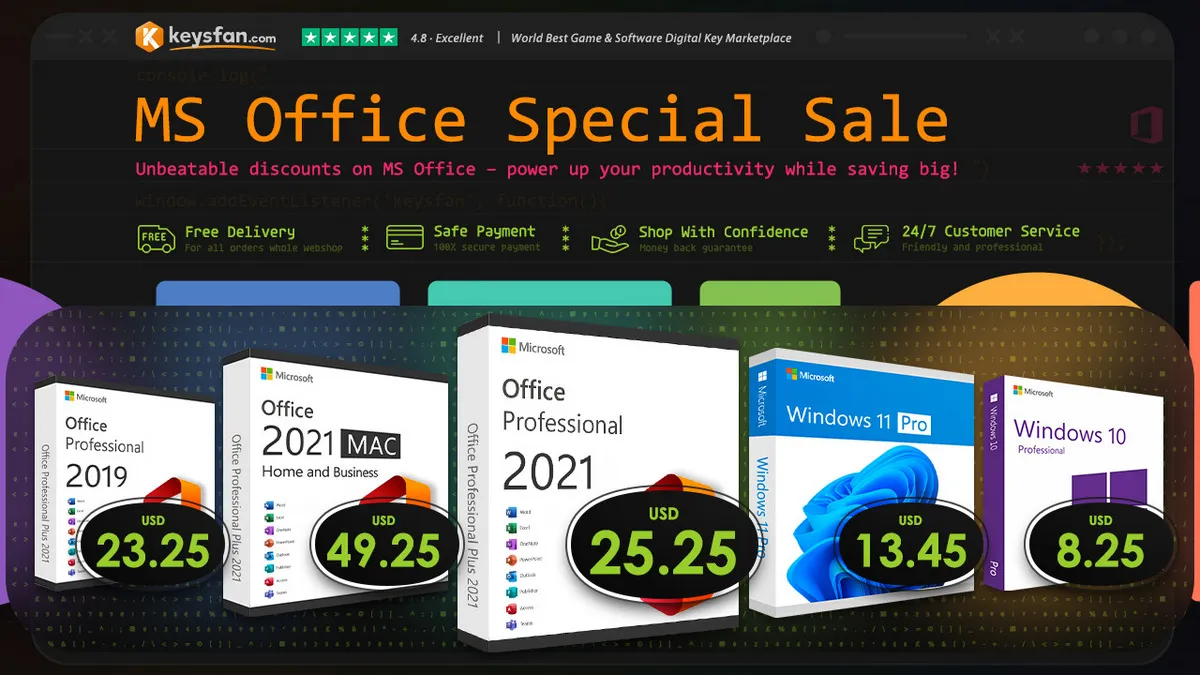 Акция Office Crazy Deal на Keysfan: Office 2021 Pro Plus всего $25.25