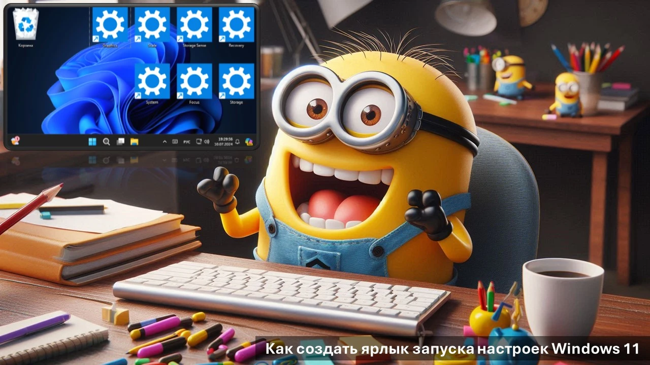 Как создать ярлык запуска настроек Windows 11