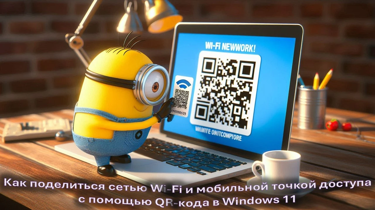 Как поделиться сетью Wi-Fi и мобильной точкой доступа с помощью QR-кода в Windows 11