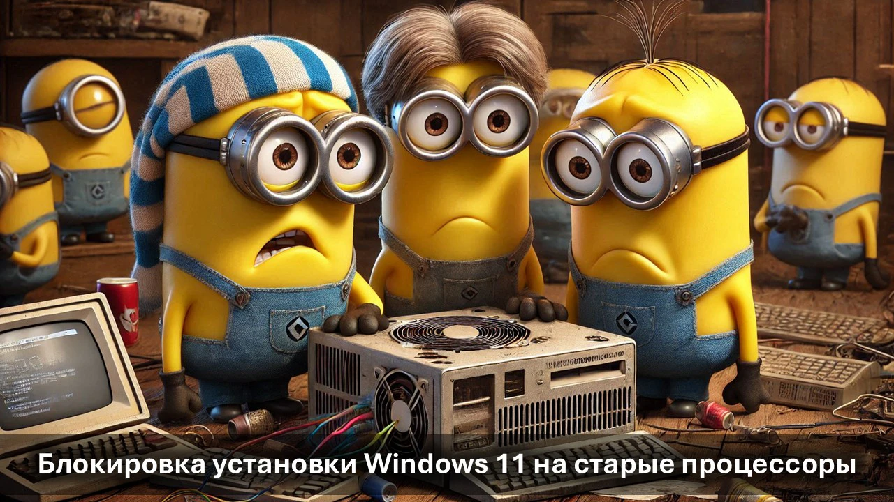 Блокировка установки Windows 11 на старые процессоры