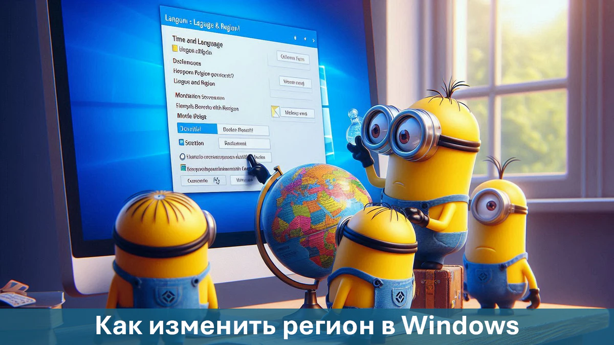 Как изменить регион в Windows